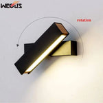 Voici Le Titre Transformé: Applique Murale Design Led Rectangles Aluminium Ajustable Noir / Froide