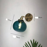 Voici Le Titre Transformé: Applique Murale Design Lumineux Verre Artisanal Bleu Chambre