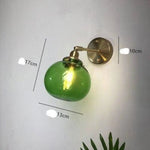 Voici Le Titre Transformé: Applique Murale Design Lumineux Verre Artisanal Vert Chambre