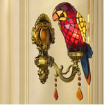 Voici Le Titre Transformé: Applique Murale Design Verre Tropical Oiseau Exotique 1 Applique