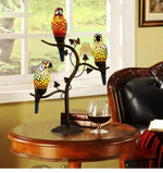 Voici Le Titre Transformé: Applique Murale Design Verre Tropical Oiseau Exotique Lampe De Table