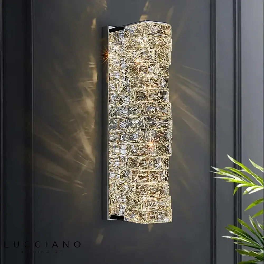 Voici Le Titre Transformé: Applique Murale En Cristal Carrée Élégance Contemporaine Minimaliste