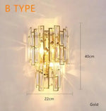 Voici Le Titre Transformé: Applique Murale En Cristal Élégante Design Contemporain Or Type B /