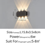 Voici Le Titre Transformé: Applique Murale Led Élégante Design Épurée Type B 6 Têtes 6W Chambre