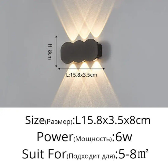 Voici Le Titre Transformé: Applique Murale Led Élégante Design Épurée Type B 6 Têtes 6W Chambre