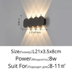 Voici Le Titre Transformé: Applique Murale Led Élégante Design Épurée Type B 8 Têtes 8W Chambre