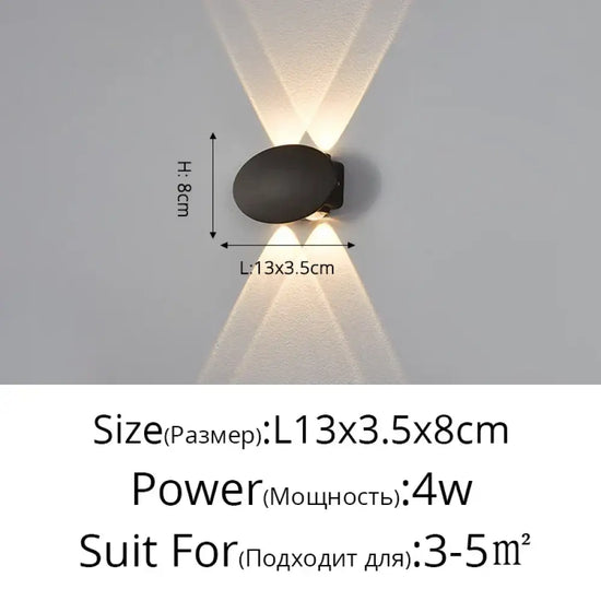 Voici Le Titre Transformé: Applique Murale Led Élégante Design Épurée Type C 4 Têtes 4W Chambre