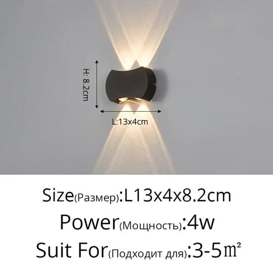 Voici Le Titre Transformé: Applique Murale Led Élégante Design Épurée Type D 4 Têtes 4W Chambre