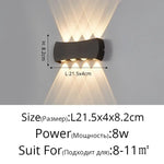 Voici Le Titre Transformé: Applique Murale Led Élégante Design Épurée Type D 8 Têtes 8W Chambre