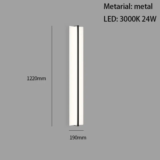 Voici Le Titre Transformé: Applique Murale Led Minimaliste Design Épuré 122 Cm / Blanc Chaud