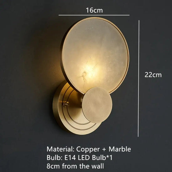 Voici Le Titre Transformé: Applique Murale Led Ronde Élégante Minimaliste A / Warm Light Chambre