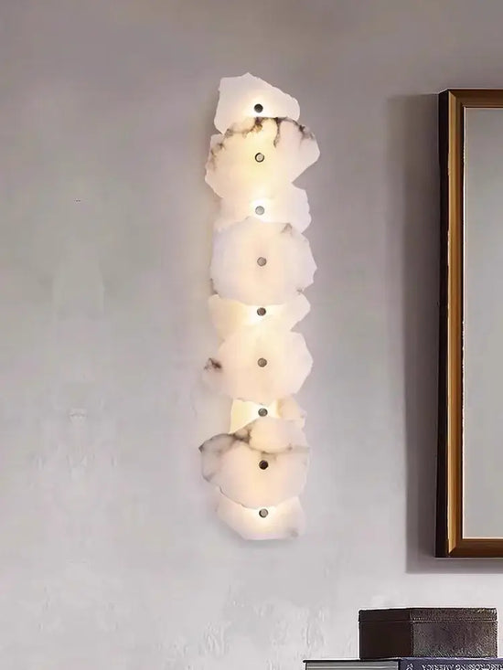 Voici Le Titre Transformé: Applique Murale Marbre Cuivre Élégante Minimaliste Chambre