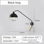 Voici Le Titre Transformé: Applique Murale Nordique Design Métal Vintage Short Noir / Chine Chambre