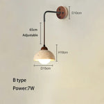 Voici Le Titre Transformé: Applique Murale Retro Design Bois Artisanal Jaune Type B / 3000K Chambre