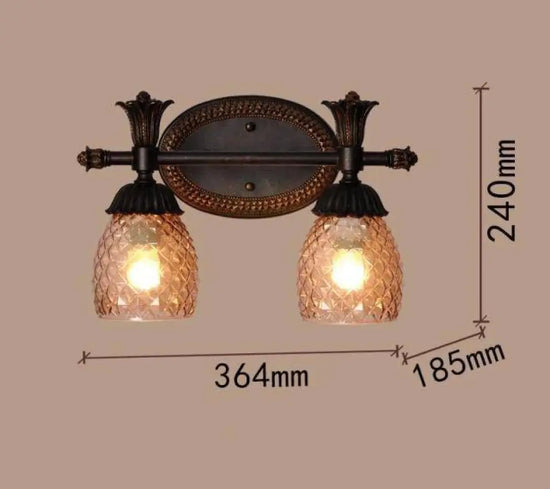 Voici Le Titre Transformé: Applique Murale Rétro Élégante Lumière Design Vintage 2 Lampes Chambre