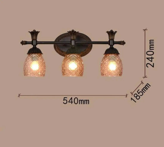 Voici Le Titre Transformé: Applique Murale Rétro Élégante Lumière Design Vintage 3 Lampes Chambre