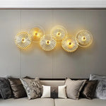 Voici Le Titre Transformé: Applique Murale Ronde Design Cristal Élégante Led Chambre