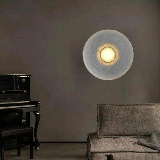 Voici Le Titre Transformé: Applique Murale Ronde Design Vintage Transparent Chic Chambre