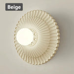 Voici Le Titre Transformé: Applique Murale Ronde Rétro Design Élégante Verre Beige / Blanc