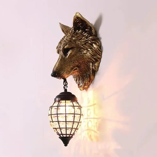 Voici Le Titre Transformé: Applique Murale Vintage Loup Artisanale Déco Chic Chambre