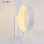 Voici Ma Proposition: Applique Design Led Cercle Élégant Blanc Murale Chambre