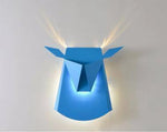 Voici Ma Proposition: Applique Design Led Originale Bois Cerf Bleu Murale Chambre