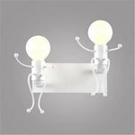 Voici Ma Proposition: Applique Design Lumineux Géométrique Original 2 Lampes - Blanc Murale Chambre