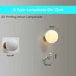 Voici Ma Proposition: Applique Murale D’astronaute 3D Lunaire Enfantine Lune Dia 15 Cm / Lumière