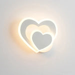 Voici Ma Transformation: Applique Murale Led Coeur Blanc Scandinave Blanc / Lumière 3 Couleurs